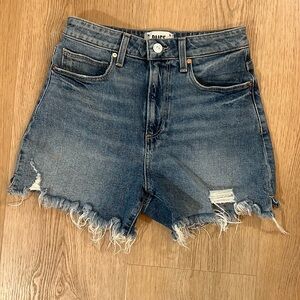 PAIGE High Rise Distressed Jean Shorts size 26